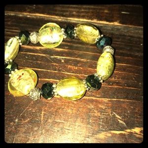 Green beaded bracelet